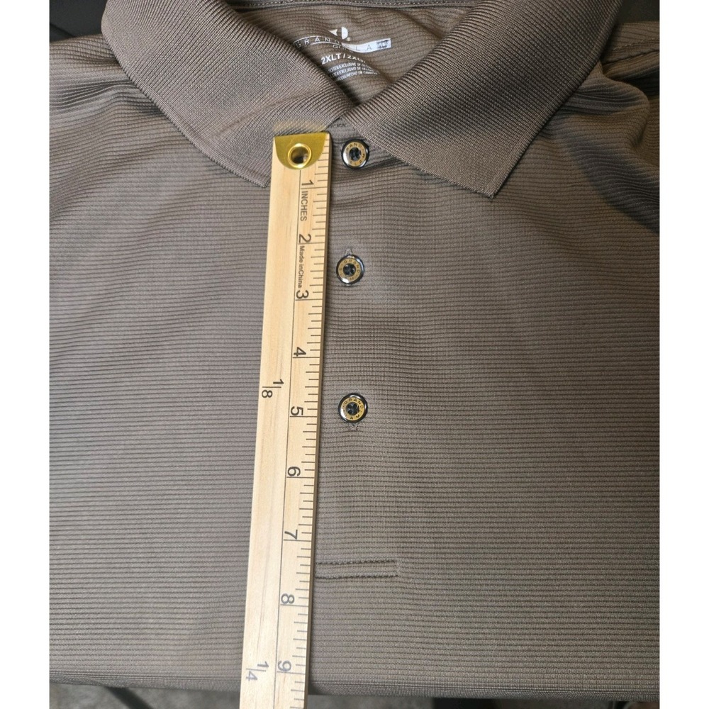 Grand Slam Performance Golf Polo Shirt, Brown, Mens 2XL FAST SHIPPING - Picture 8 of 10